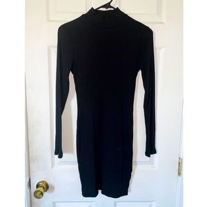 Long Sleeve Ribbed Mini Dress